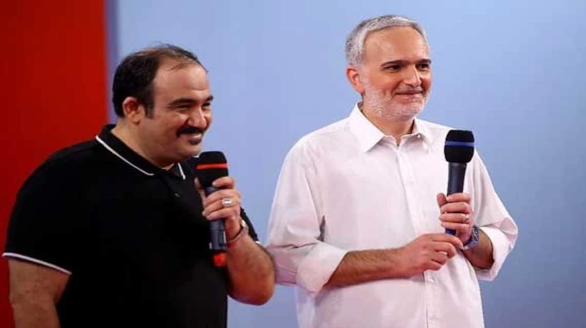 شوخی بد بیژن بنفشه خواه با مهران غفوریان در پشت صحنه سینما