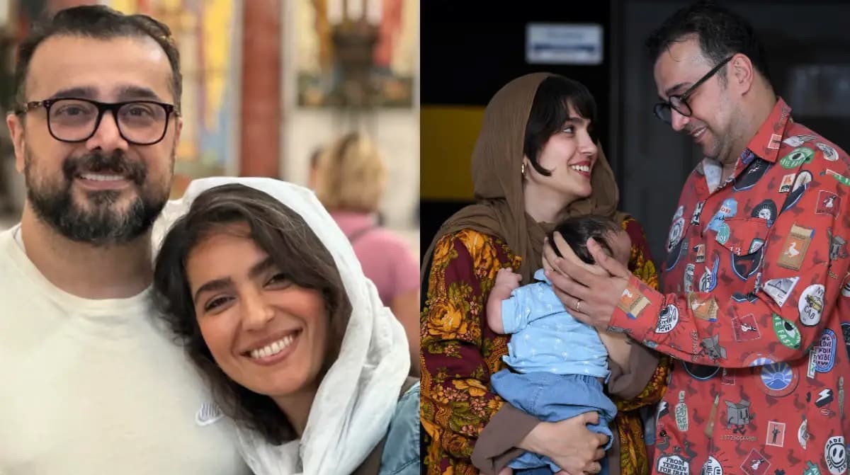 طنازی موناکرمی همسر سپند امیرسلیمانی در پشت صحنه نمایش