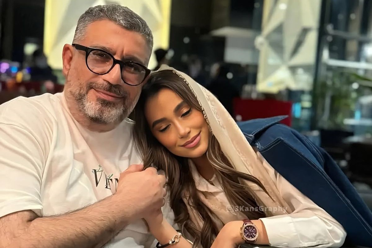 سلفی تازه رضا رشیدپور و دخترش با استایل پاییزی