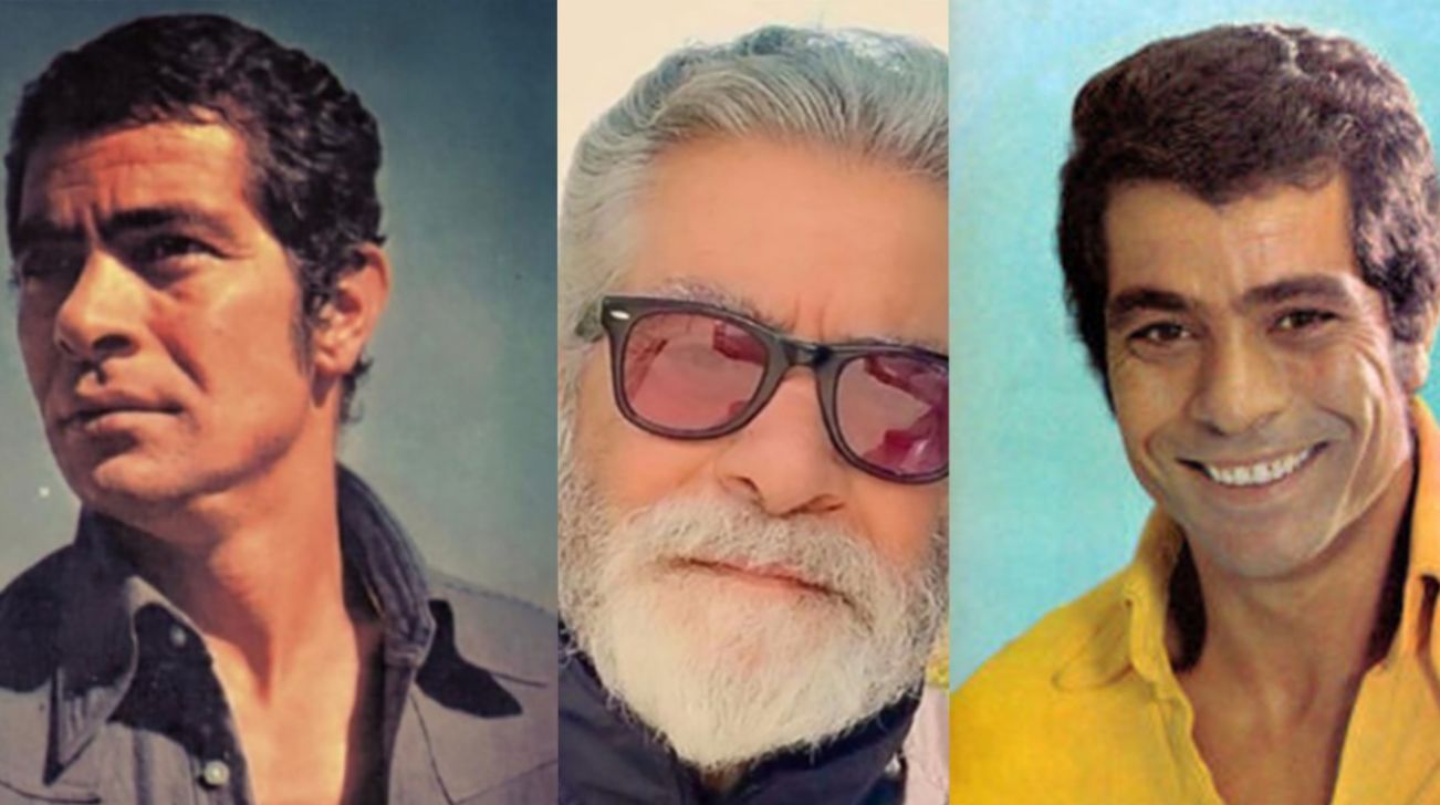 بهروز وثوقی و مسعود کیمیایی در پشت صحنه فیلم گوزنها در سال 1354