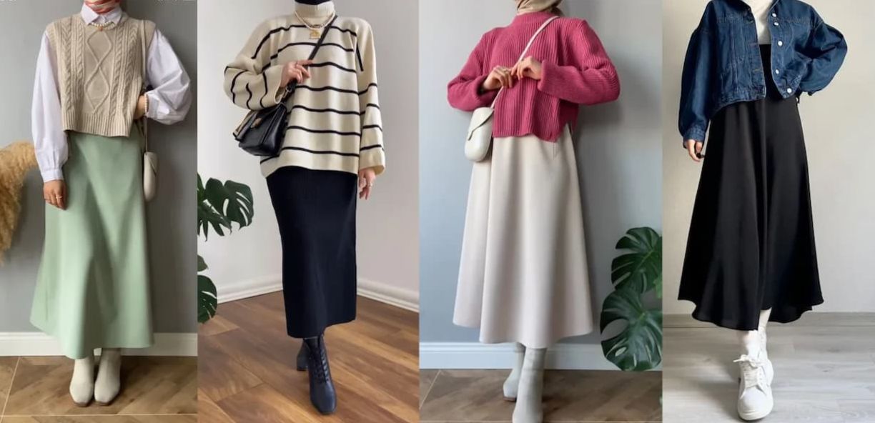 استایل‌های شیک پاییزی با دامن؛ ترکیبی از گرما و زیبایی!