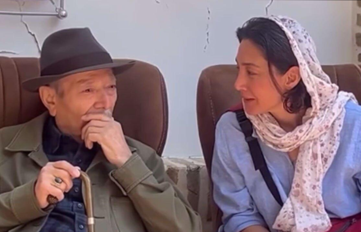 دیدار هدیه تهرانی با استاد علی نصیریان در هتلی در گرگان+فیلم