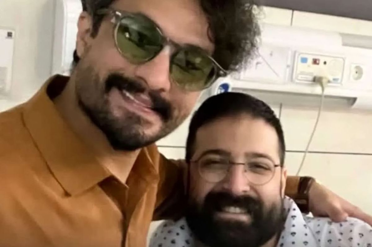 عیادت مصطفی راغب از حمید هیراد بعد از شیمی درمانی