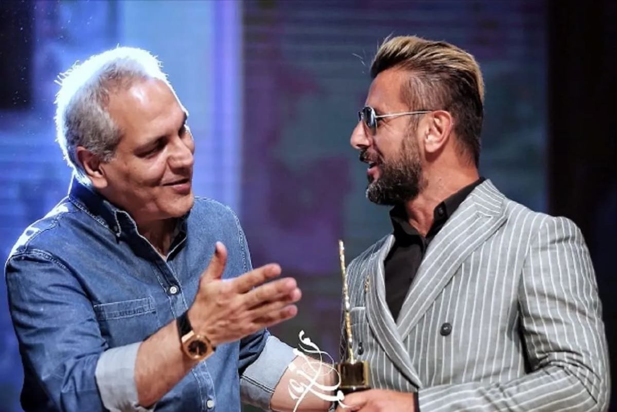 شوخی مهران مدیری با امین حیایی؛ بوی کالباس میده!