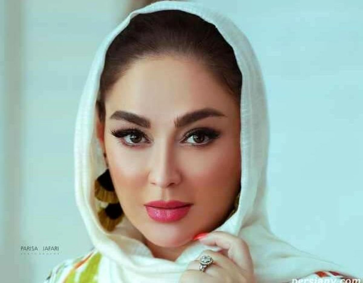 عکس الهام حمیدی با موهای عروسکی در کنار همسرش