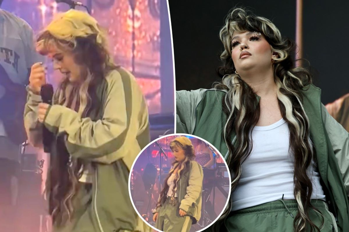 لحظه غش کردن خواننده تازهکار گرمی روی صحنه