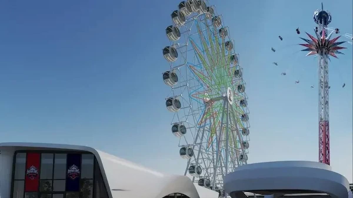 آتش سوزی یک چرخ‌وفلک در شهربازی محمودآباد+فیلم