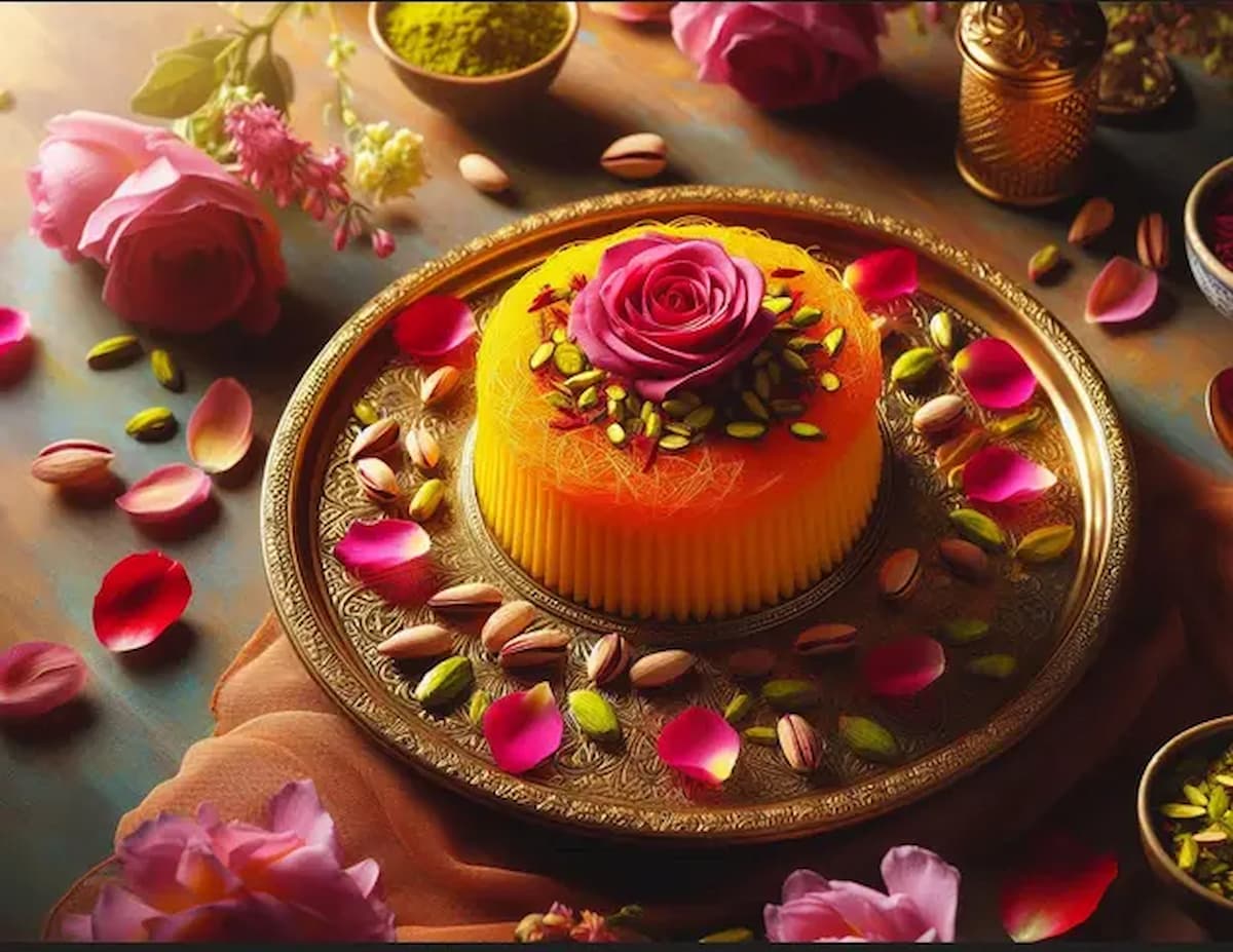 طرز تهیه کیک دسر زعفرانی؛ یک دسر ترکیبی با طعم و عطر دلانگیز