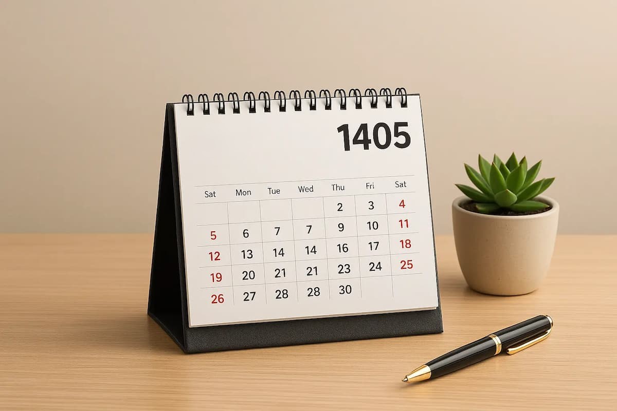 تقویم 1405 در مسیر زمان | ساعت تحویل سال 1405 | سال 1405 چند روز تعطیل رسمی دارد؟ | نگاهی به روزهای پیش‌رو با مناسبت‌ها و تعطیلات رسمی