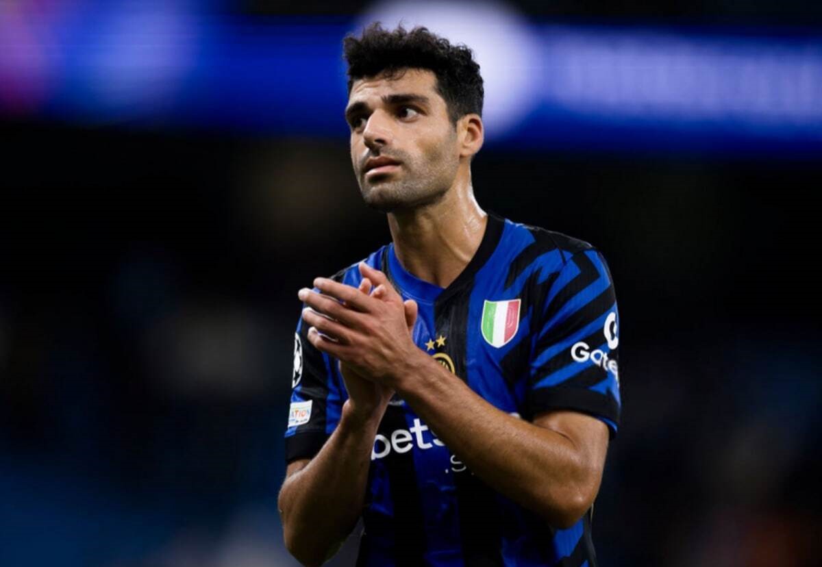 شادی گل بندری مهدی طارمی در بازی مقابل آث میلان| بغل پای بی‌نقص مهدی طارمی