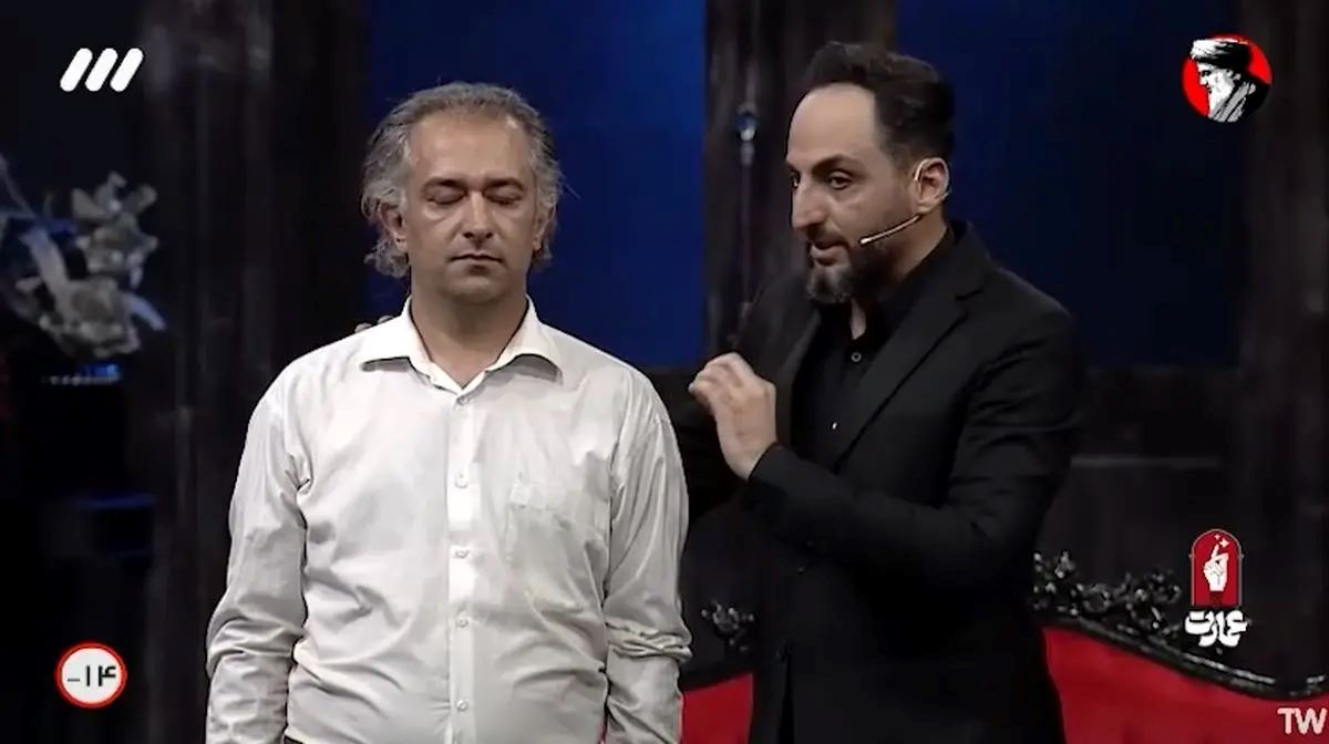 لحظه معلق کردن یک فرد در هوا در برنامه تلویزیونی عمارت| شوک به پژمان بازغی و لیلا اوتادی وسط شعبده بازی|